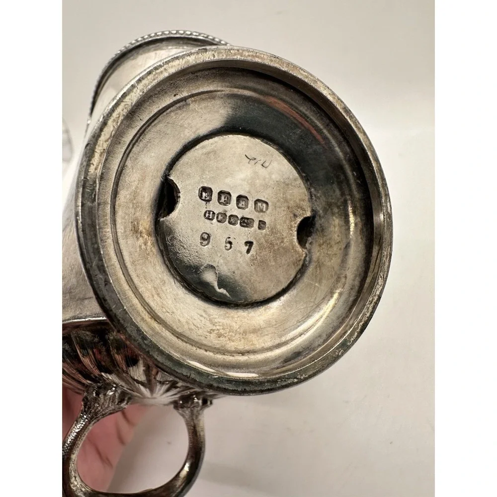 Antique Harrison Fisher HF & Co EPBM Silver Plate Sugar Scuttle No Scoop 957